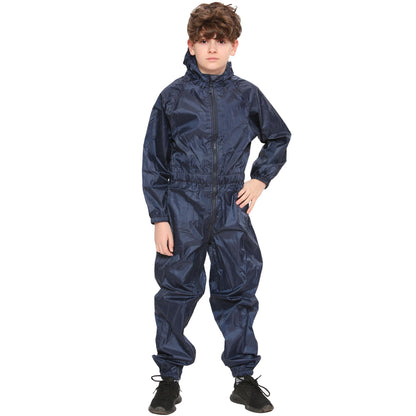 Girls Boys Raincoat Kids Puddle Suit All in One Waterproof Hooded Rainsuit