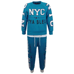 KIDS GIRLS TRACKSUIT NYC NEW YORK STYLISH JOG SUIT HOODIE BOTTOM JACKET JOGGERS