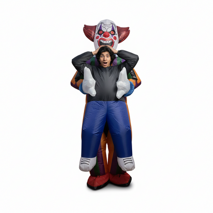Kids Inflatable Clown Costume Fancy Dress Multicolour Blow Up Halloween Costume