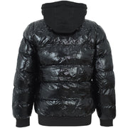 Kids Girls Boys Fashion Shiny Padded Jacket Metallic Wet Look Bubble Coat