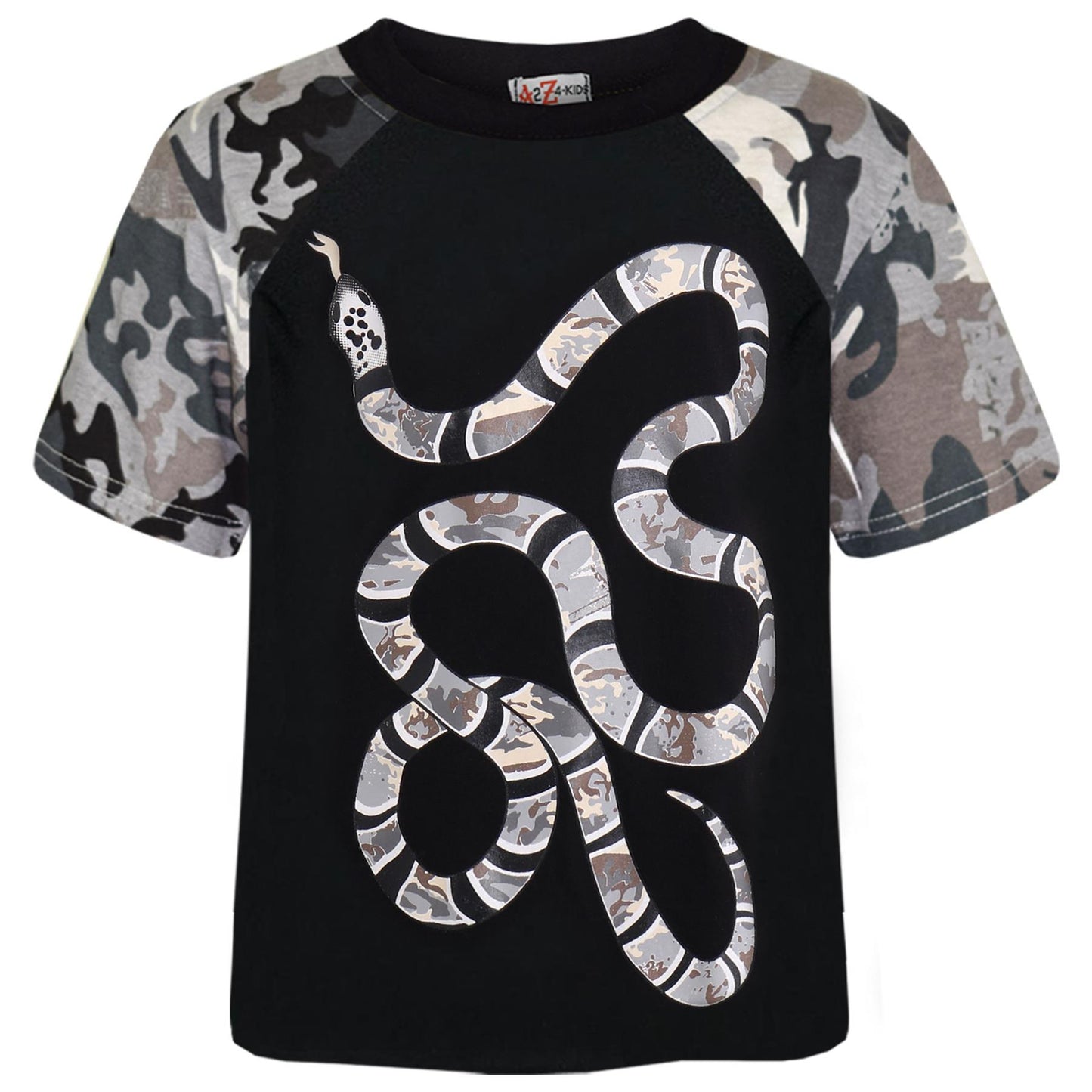 Boys T Shirts Kids Designer's 100% Cotton Snake Print T-Shirt New Age 5-13 Years
