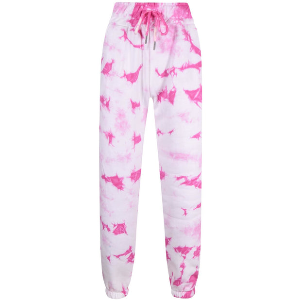 Kids Tie Dye Tracksuit Gym Cropped Hoodie Sweatpants Cord Set Girls Age 5-13