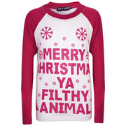 A2Z 4 Kids Girls PJS Merry Christmas Ya Filthy Animal Print Pink Christmas Pajamas Set Age 2 3 4 5 6 7 8 9 10 11 12 13 Years