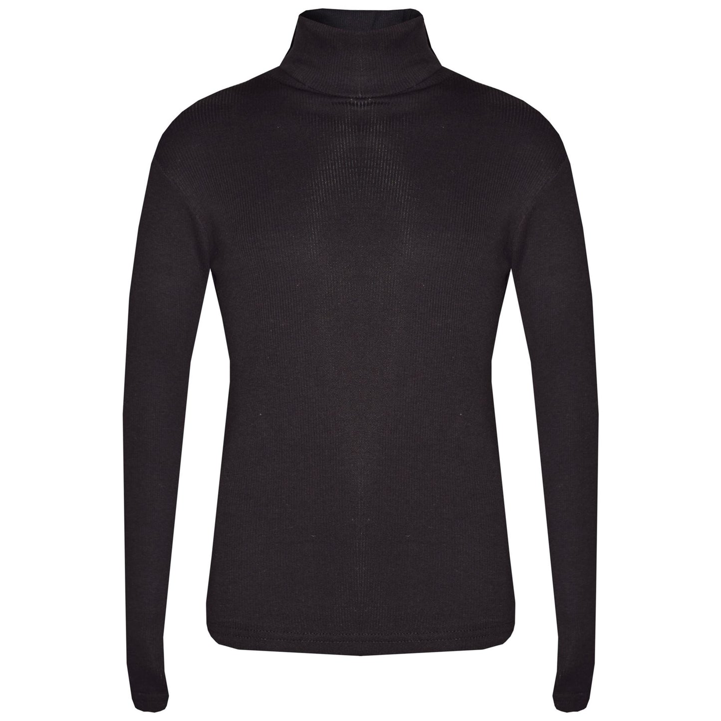 Kids Girls Polo Neck T Shirt Thick Cotton Turtleneck Jumper Long Sleeve Top 2-13