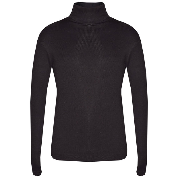 Kids Girls Polo Neck T Shirt Thick Cotton Turtleneck Jumper Long Sleeve Top 2-13