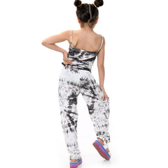 Kids Girls Jumpsuit Tie Dye Print Trendy Fahsion Playsuit All In One Jumpsuits