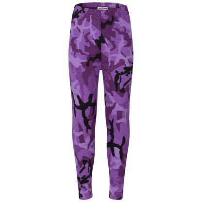 Kids Girls Legging Designer's Camouflage Print Trendy Fashion Leggings 5-13 Year