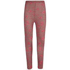Kids Girls Legging Salmon Pink Floral Soft Stretchy Comfortable Summer Bottoms