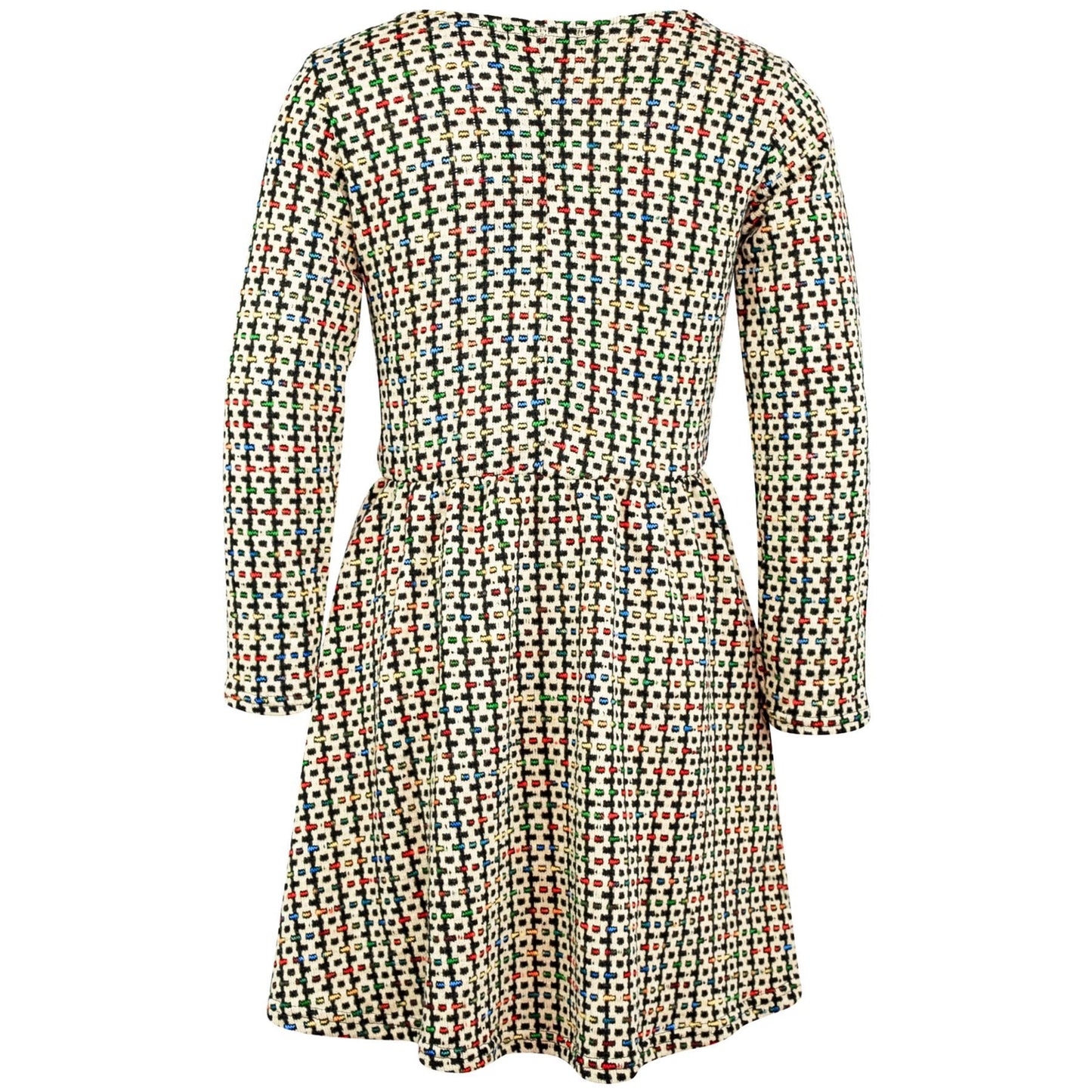 Kids Girls Skater Dress Long Sleeve Tweed Texture Flared Party Summer Dresses