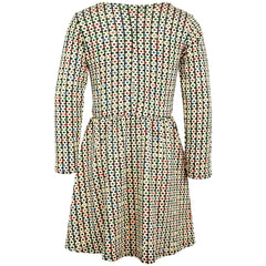 Kids Girls Skater Dress Long Sleeve Tweed Texture Flared Party Summer Dresses