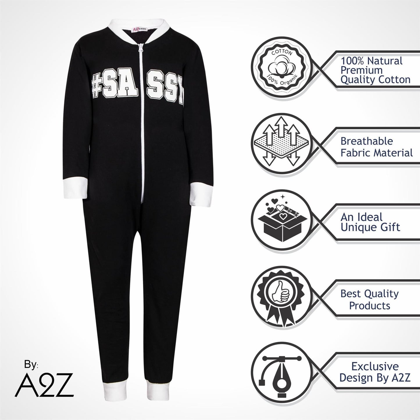 A2Z Onesie One Piece Kids Pyjamas Sleepsuit Leopard Print Costume For Girls