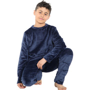 A2Z 4 Kids Childrens Warm Fleece twosie Crew Neck Pyjamas For Boys & Girls Sleepover 2 Piece Gift Set Age 5-6, 7-8, 9-10, 11-12 & 13 years