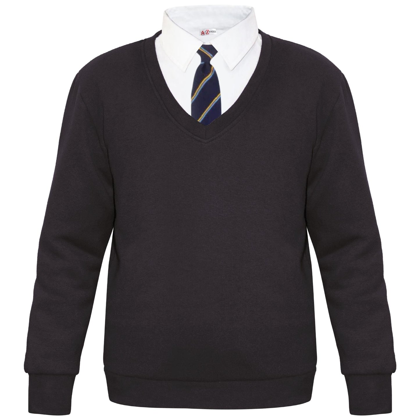 Kids Girls Boys Scouts School Uniform V Neck Jumper Single & 2 Pack Sweatshirt