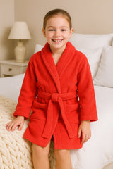 A2Z 4 Kids Girls Boys Towel Bathrobe Shawl Collar Soft for Age 5-13 Years