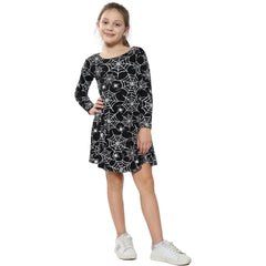 Girls Swing Dress Kids Xmas Party Dresses Halloween Costume New Age 3-13 Years