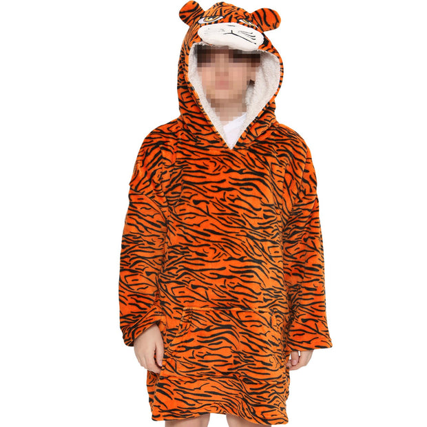 A2Z Unisex Mens Ladies Oversized Kangaroo Pocket Hooded Animal Wearable Blanket