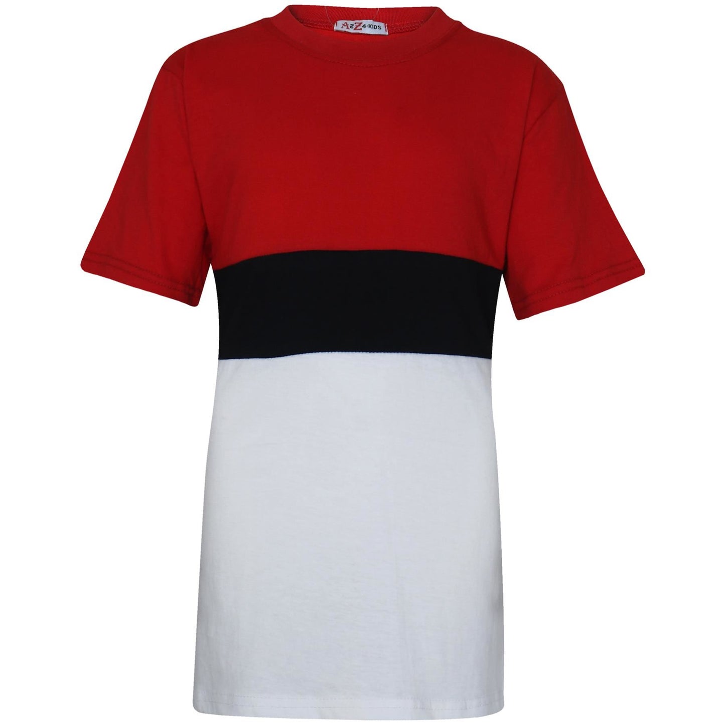 Kids Colour Contrast Panel Top & Shorts Set Summer Wear Girls Boys Age 5-13 yrs