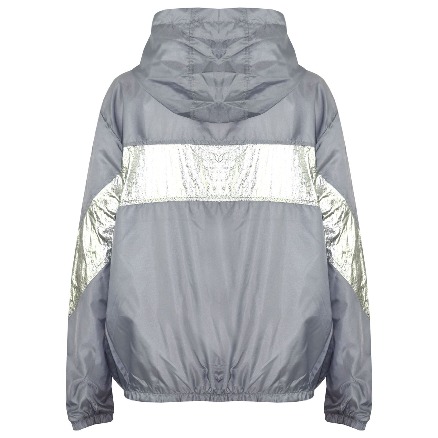 A2Z 4 Kids Girls Boys Windbreaker Jackets Metallic Panelled Hooded Raincoats