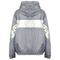 A2Z 4 Kids Girls Boys Windbreaker Jackets Metallic Panelled Hooded Raincoats