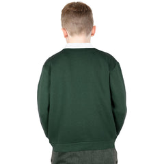 Kids Girls Boys Sweatshirt  Plain Crew Round Neck Uniform  Age 2-13 Years