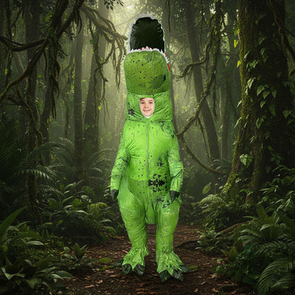 Inflatable Dinosaur Costume Boys Girls Halloween Fancy Dress Age 8-12 to 12-14