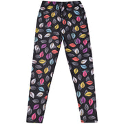 Kids Girls Leaves Leggings Elasticated Waist Comfortable Summer Fashion Bottoms