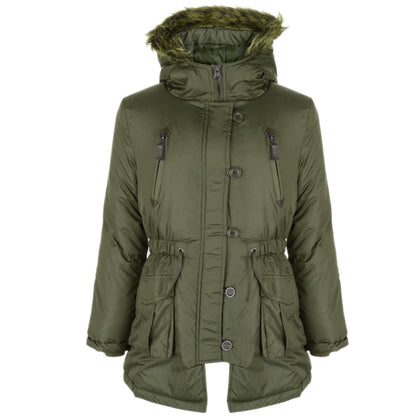 Kids Girls Padded Parka Jacket Kids Faux Fur Coat Wendy 1 New Age 7-13 Years