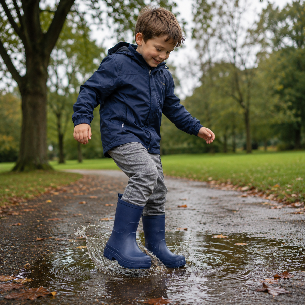 Kids Girls Wellington Wellies Non-Slip Waterproof Lightweight Rain Boots