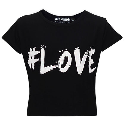 Kids Girls T Shirts # Love Summer Fashion Soft Feel Tank Top & Tees 5-13 Year