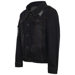 Kids Boys Denim Jacket Ripped Jeans Fashion Jackets Coat Age 3-13 Years