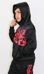 Kids Boys Girls Tracksuit Camouflage Panelled Hooded Top & Bottom Jogging Suits