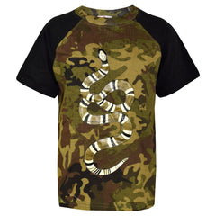 Boys T Shirts Kids Designer's 100% Cotton Snake Print T-Shirt New Age 5-13 Years