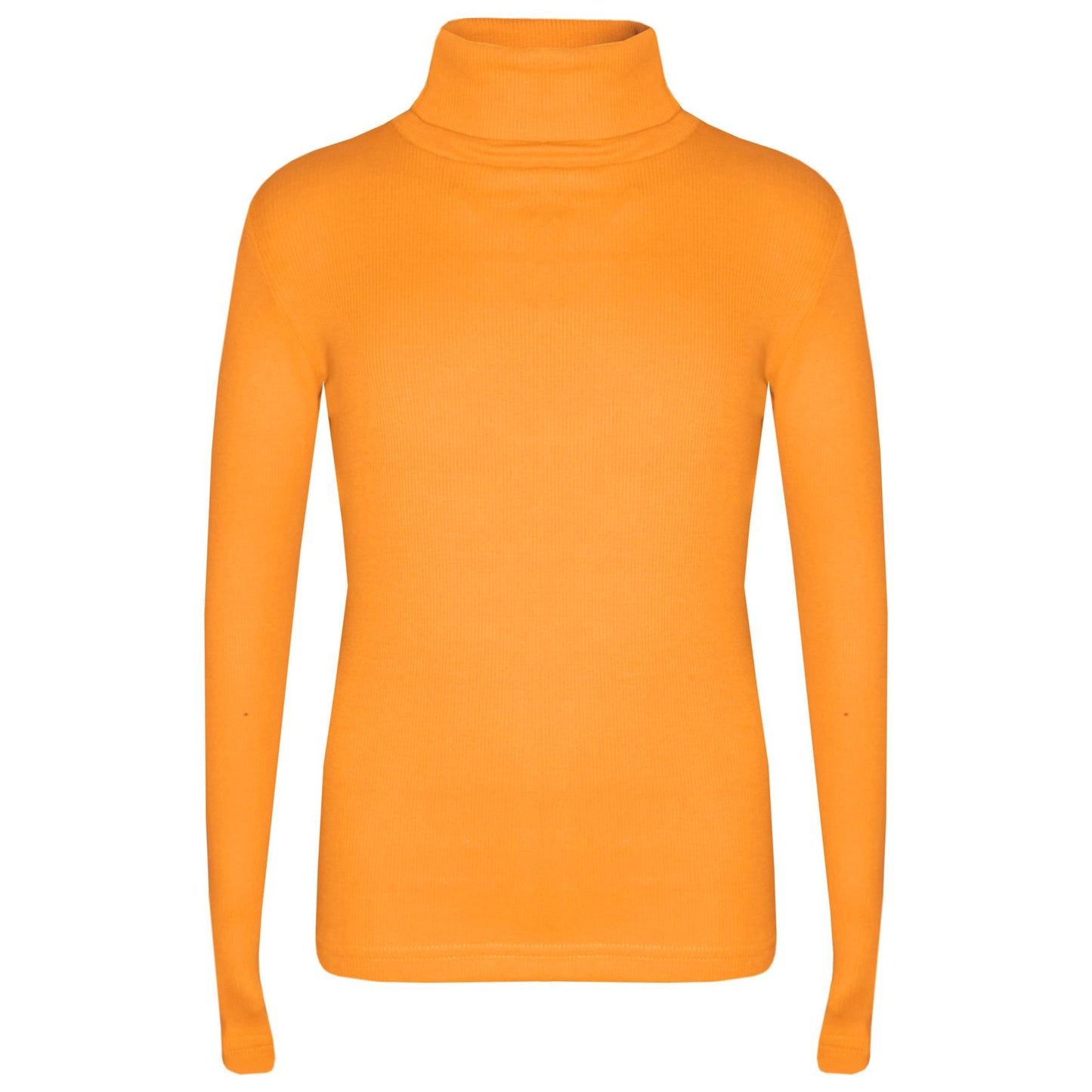 Kids Girls Polo Neck T Shirt Thick Cotton Turtleneck Jumper Long Sleeve Top 2-13