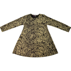 Kids Girls Swing Dress Long Sleeve Snake Flared Party Wear Summer Dresses 5-13