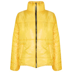Girls Jacket Kids Wetlook Cropped Padded Quilted Puffer Bubble Jackets Coat 5-13