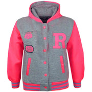 A2Z 4 Kids® Kids Jacket Girls Boys R Fashion Baseball Hooded Jacket Varsity Hoodie New Age 2 3 4 5 6 7 8 9 10 11 12 13 Years