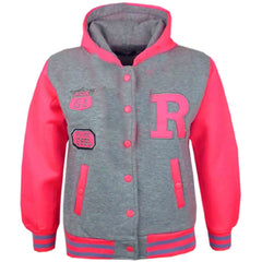 Kids Jacket Girls Boys Baseball Hooded Jacket Varsity Hoodie New Age 2-13 Years