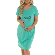 A2Z Ladies Maternity Nightie #Mumlife Short Sleeves Pregnancy Nightie Sleepwear Gown Womens Comfortable Maternity Nightdresses