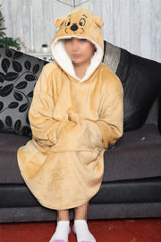 A2Z Unisex Mens Ladies Oversized Kangaroo Pocket Hooded Animal Wearable Blanket