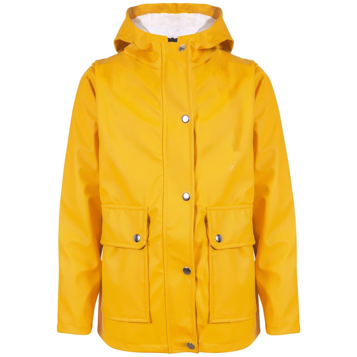 PU Raincoat Jacket Windbreaker Waterproof Parka Hooded For Girls Boys Age 5-13 Years