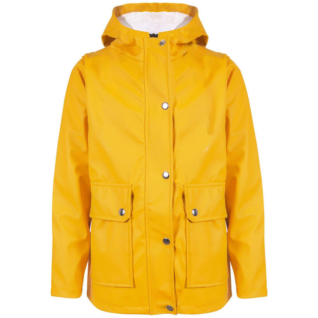 PU Raincoat Jacket Windbreaker Waterproof Parka Hooded For Girls Boys Age 5-13 Years