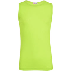 Girls Ribbed Vest  Kids Stylish Top Fashion T Shirt Age 5 6 7 8 9 10 11 12 13 Yr