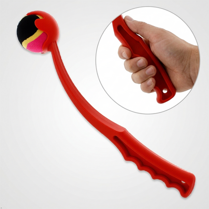 A2Z Medium Dog Ball Thrower With Tennis Ball Lightweight Fetch Launcher