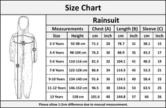 Girls Boys Raincoat Kids Puddle Suit Rainwear Waterproof Hooded Rainsuit 2-13 Yr