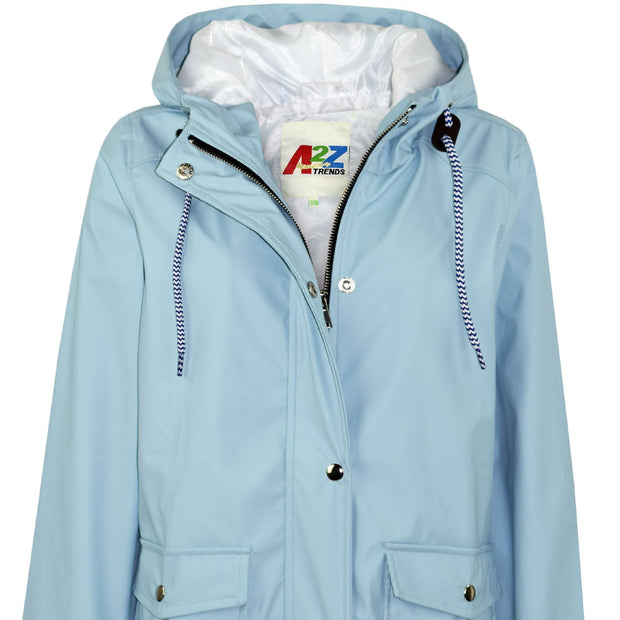 PU Raincoat Jacket Windbreaker Waterproof Parka Hooded Girls Boys Age 5-13 Years