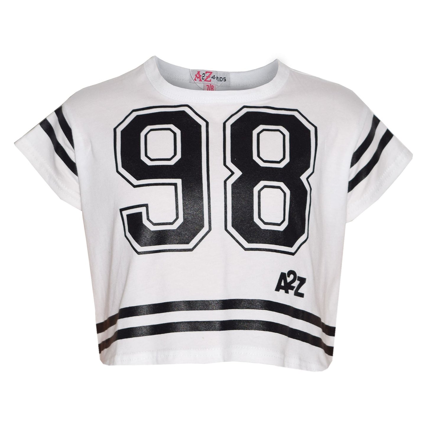 A2Z4Kids Girls Top Kids 98 Print Stylish Fashion T Shirt Crop Top New Age 5-13Yr