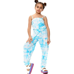 Kids Girls Jumpsuit Tie Dye Print Trendy Fahsion Playsuit All In One Jumpsuits