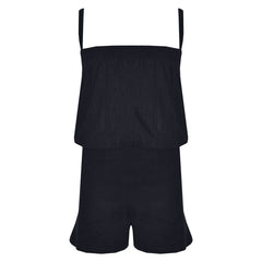 Kids Girls Plain Color Playsuit Trendy Summer All In One Jumpsuit New Age 5-13 Y