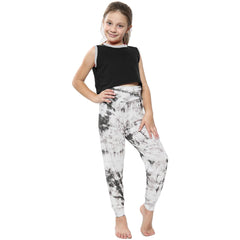Kids Girls Ali Baba Harem Trouser Tie Dye Print Fashion Trendy Leggings 5-13 Yrs