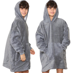 Kids Girls Boys Ultra Soft Oversized Hoodie Snuggle Plush Sherpa Fleece Lining